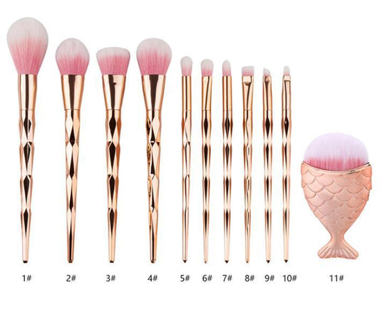 1pc Diamond Fish Makeup Brush Set Foundation