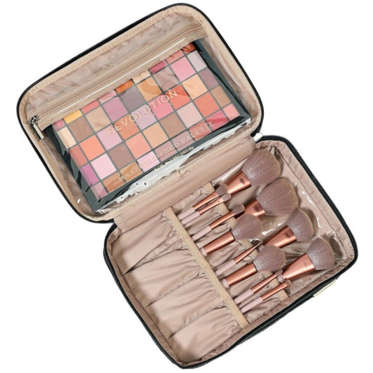 Portable Double Layer Cosmetics Bag